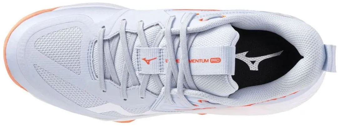 Mizuno Wave Momentum Pro Dames Schoenen - 42 - Lichtblauw/Oranje - afbeelding 6 van 6