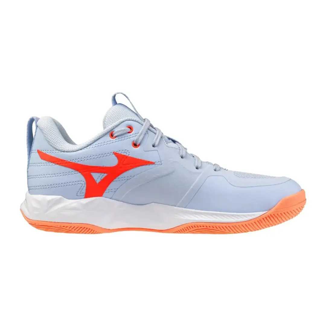 Mizuno Wave Momentum Pro Dames Schoenen - 42 - Lichtblauw/Oranje
