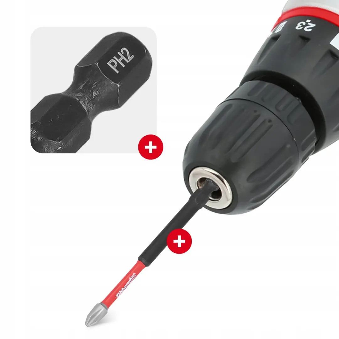 Milwaukee PH2 Slagbits 90mm Magnetisch - 2 Stuks