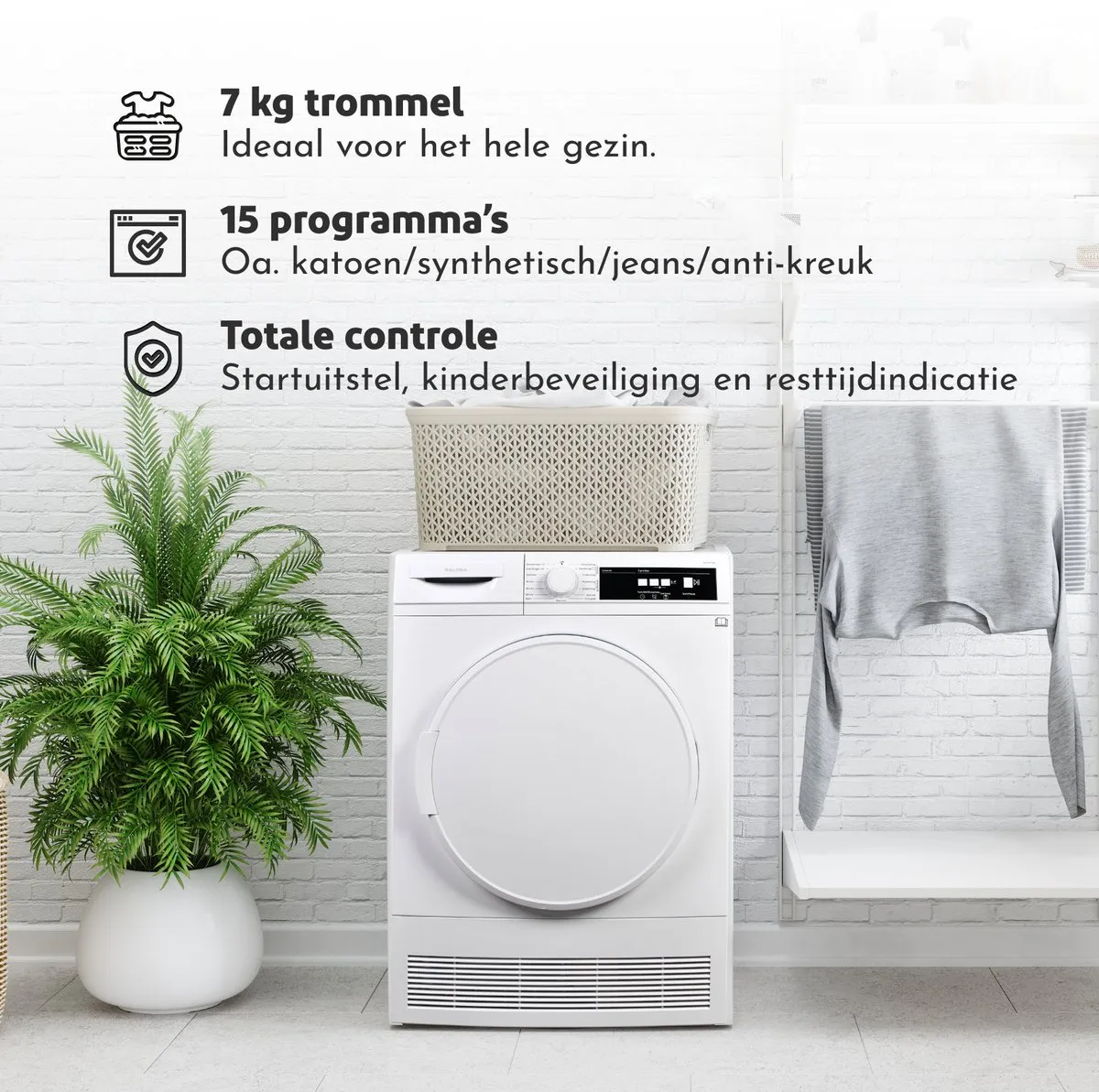 Salora DCH7100 Condensdroger 7kg - Wit
