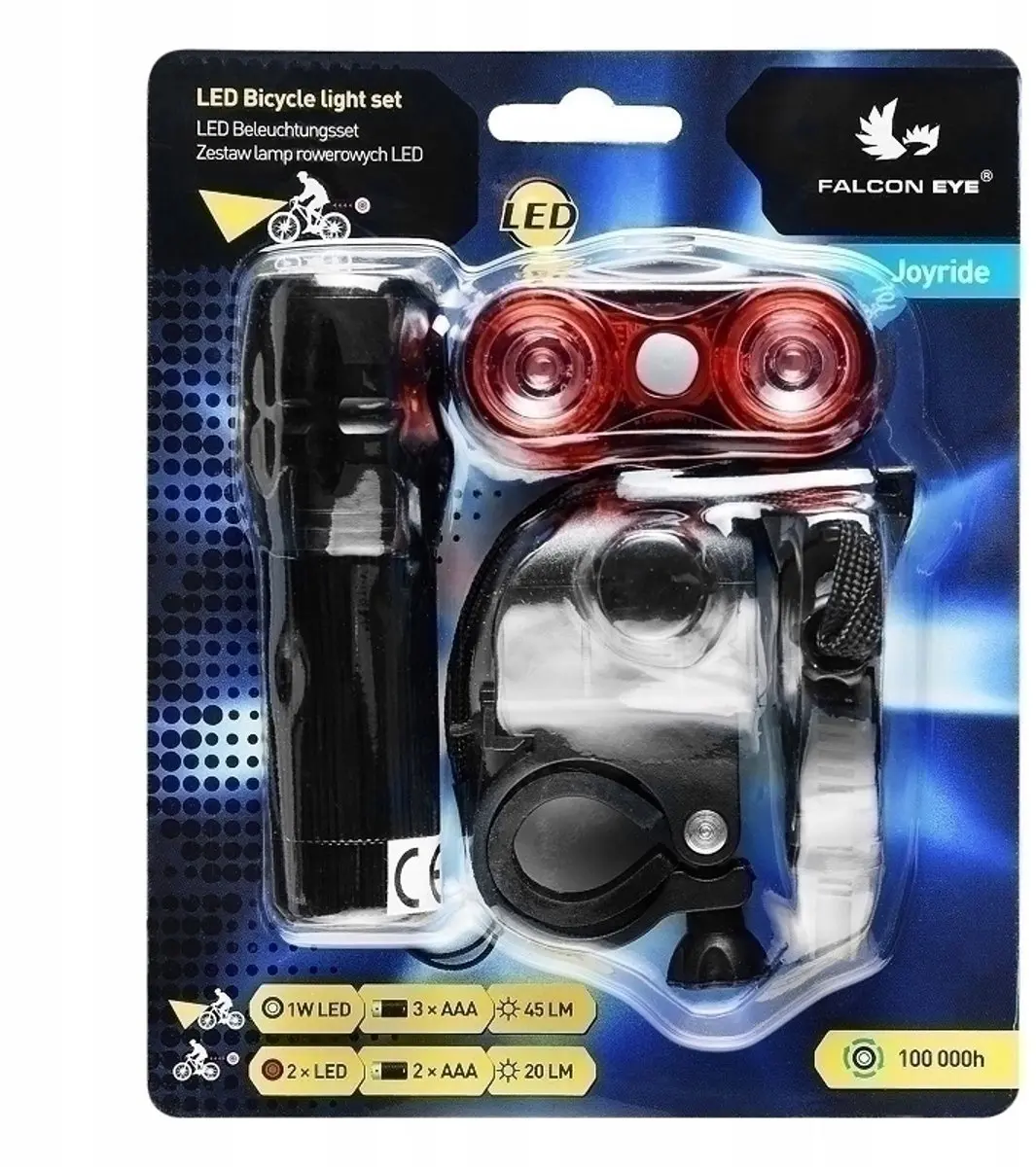 Falcon Eyes JOYRIDE FBS0011 Fietslamp Set - Voor & Achter - Zwart