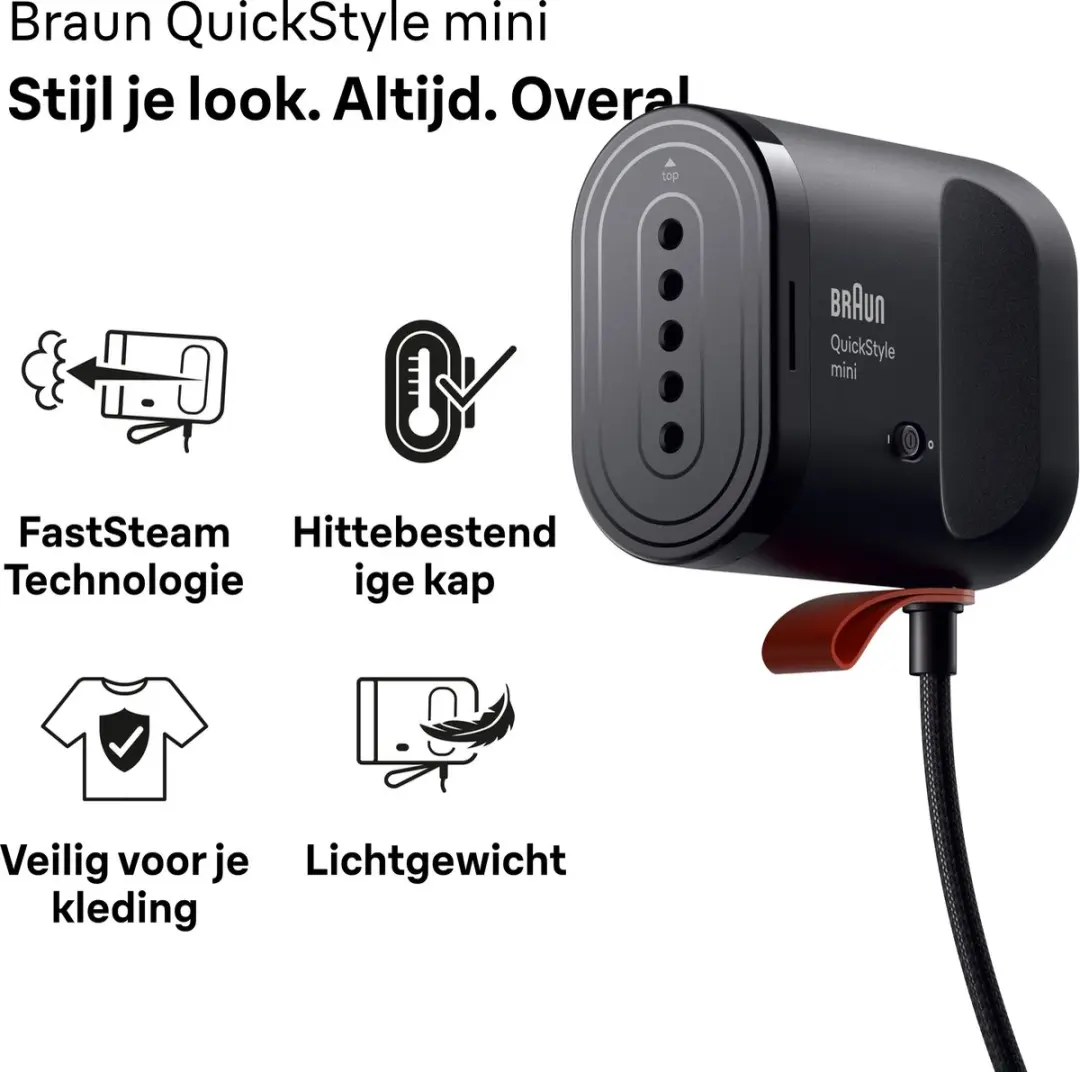 Braun QuickStyle GS1071BK Kledingstomer - 1200W - Zwart