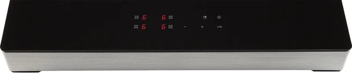 Etna KIV164RVS Inductiekookplaat 4 Zones - 3,7kW - Zwart Glas