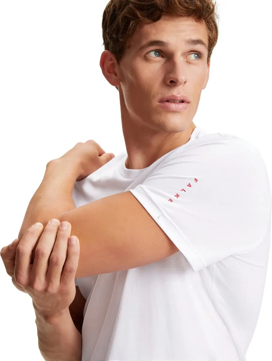 Falke CORE Logo Round Neck Shirt Heren - Wit - S