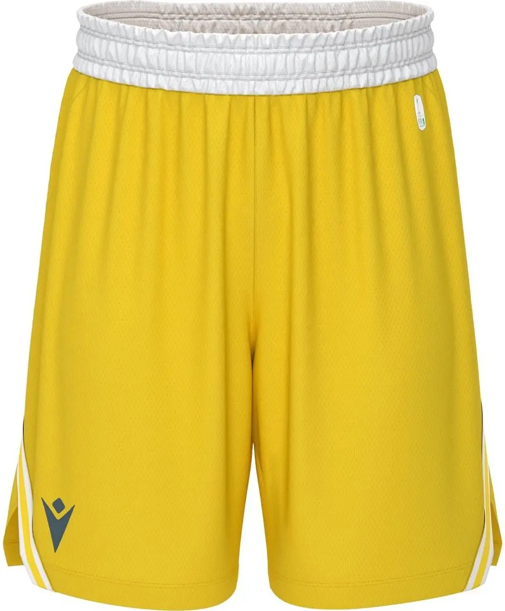 Macron Kansas Eco Basketbalshort Heren - Geel/Wit XS