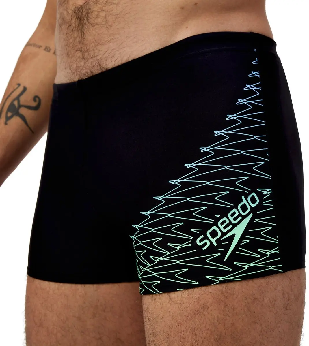 Speedo Medley Logo Zwemboxer Heren 3XL - Zwart/Blauw/Groen