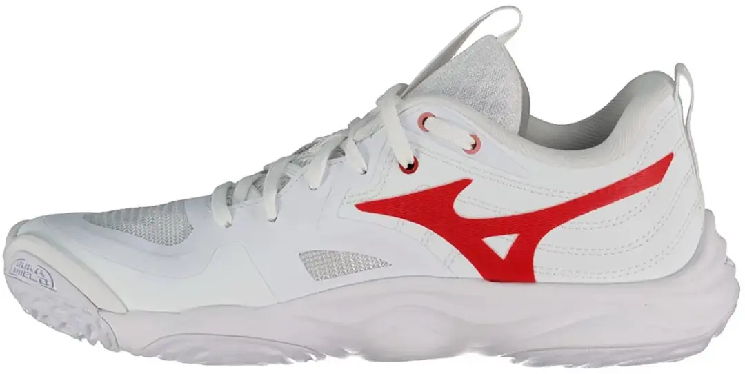 Mizuno Wave Momentum Elite Indoor Sportschoenen - Dames 42 - Wit/Rose/Lava