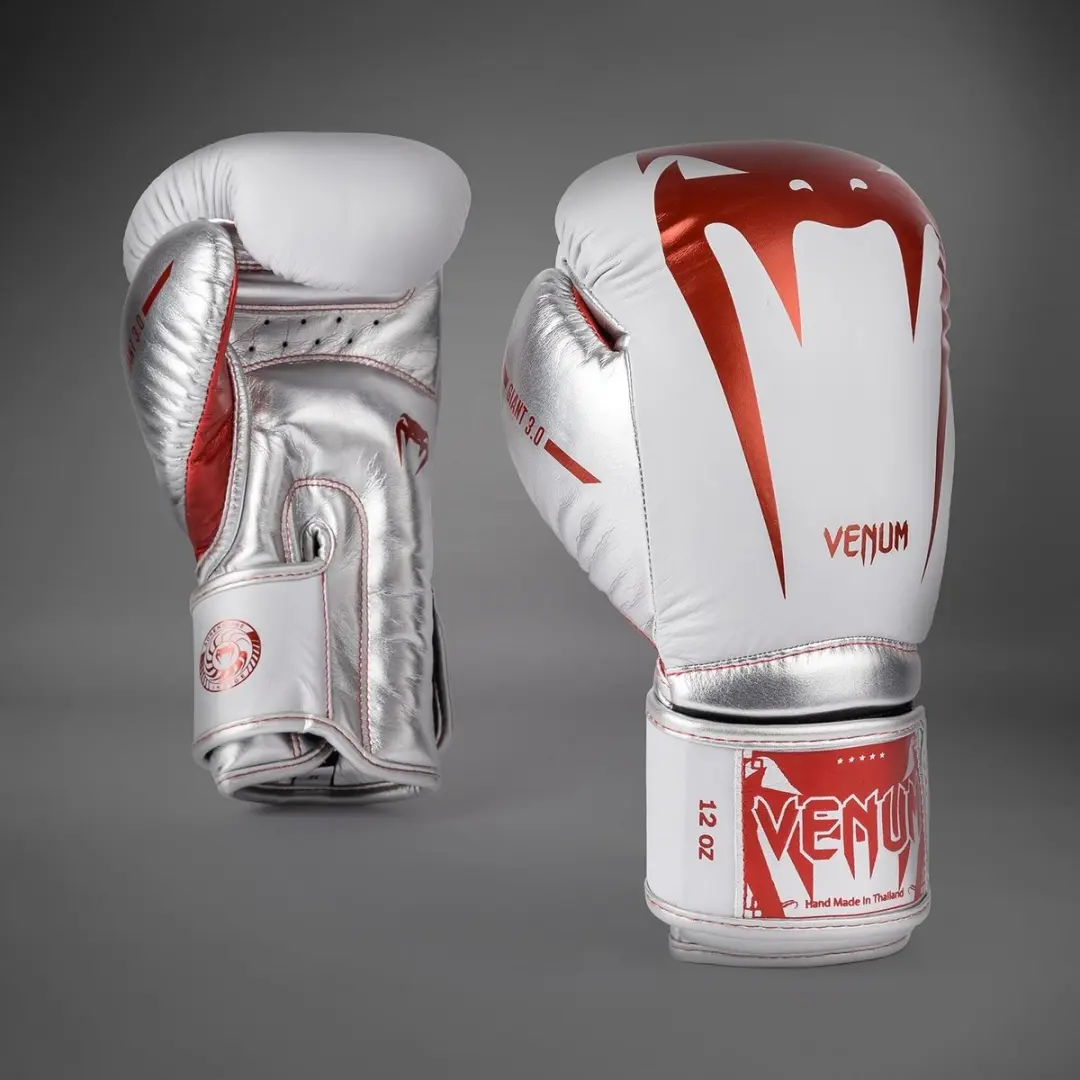 Venum Giant 3.0 Bokshandschoenen 10 OZ - Wit/Rood/Zilver - afbeelding 6 van 6