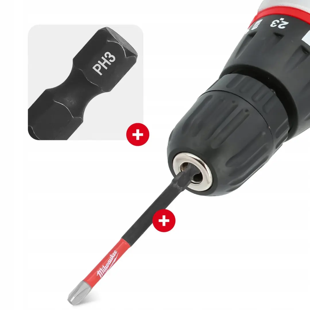 Milwaukee SHOCKWAVE Impact Bit PH3 90mm - 2 Stuks