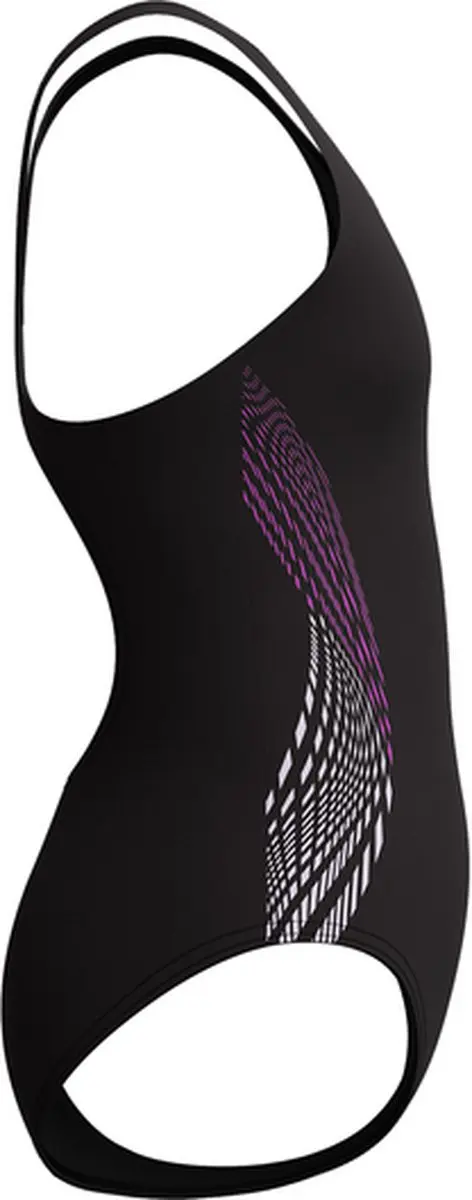 Speedo Placement Muscleback Meisjes Sportbadpak 140 - Zwart/Roze