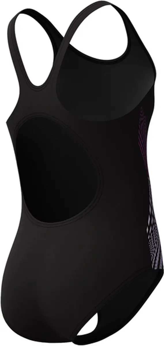 Speedo Placement Muscleback Meisjes Sportbadpak 140 - Zwart/Roze
