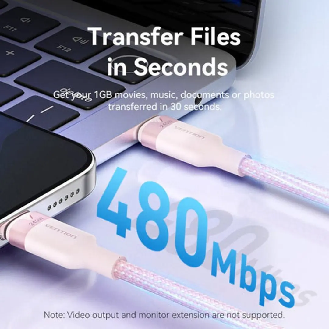 Vention USB-C naar USB-C Kabel 240W PD 1m - Wit