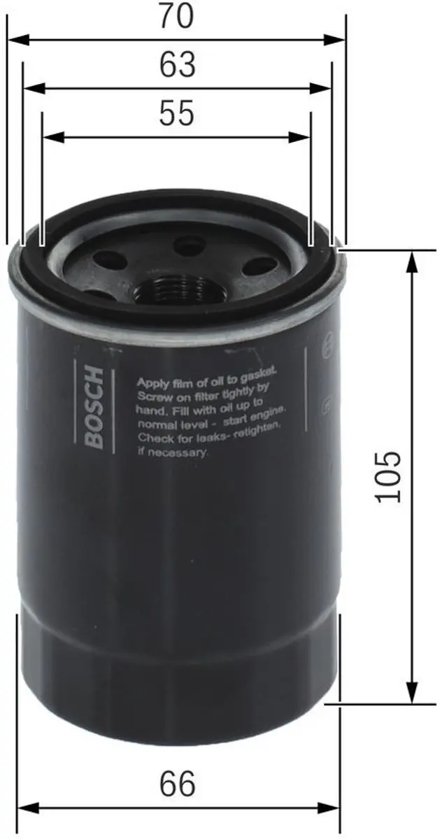 Bosch Oliefilter P7340 - Alfa Romeo Giulietta/4C 1.8 Benzine