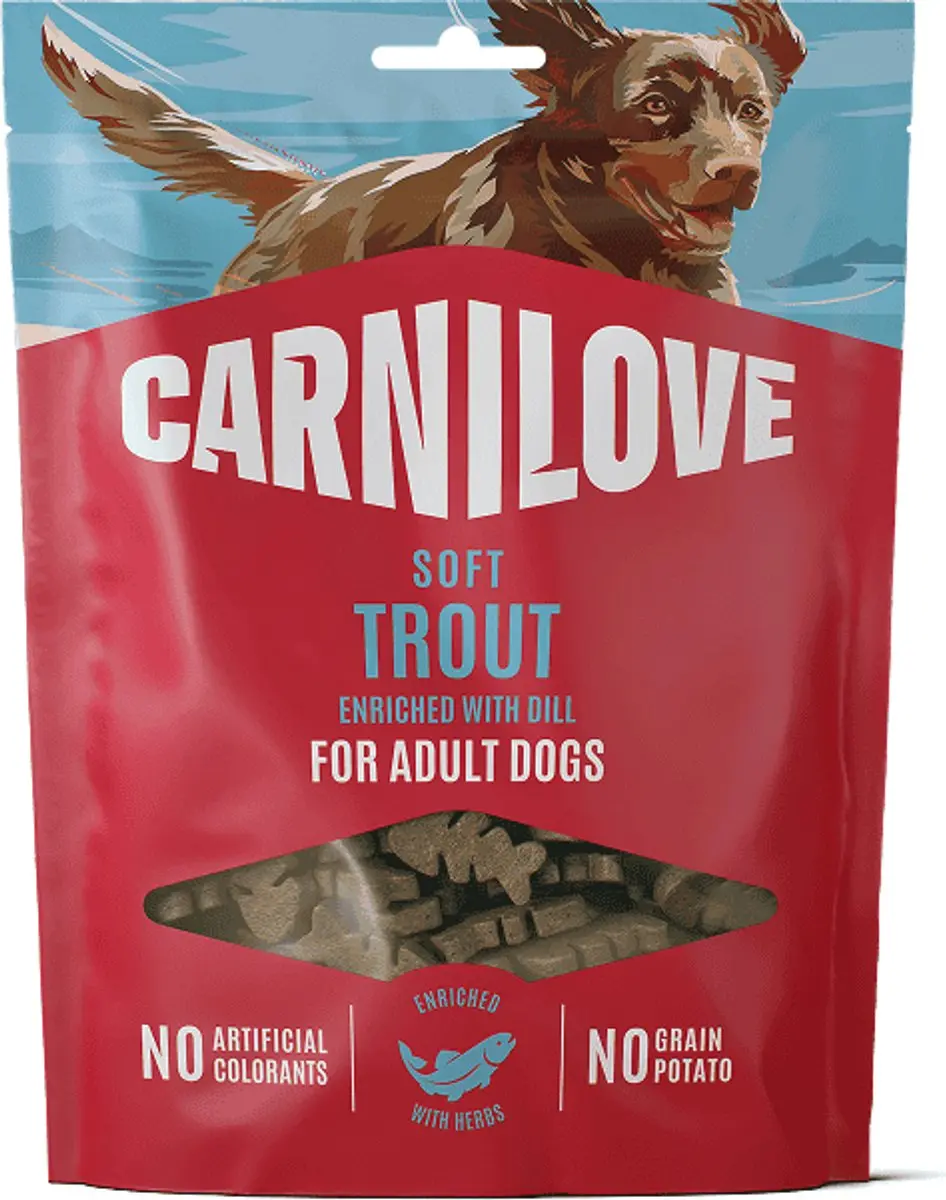 Carnilove Soft Snack Forel & Dille 200g