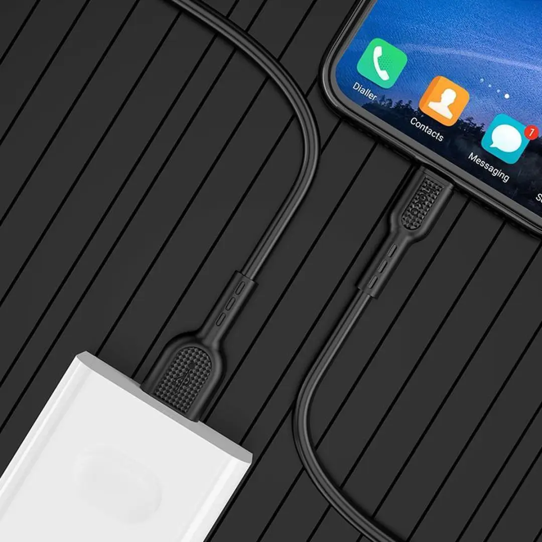 Hoco X33 Surge USB naar USB-C Kabel 5A - 1m - Zwart