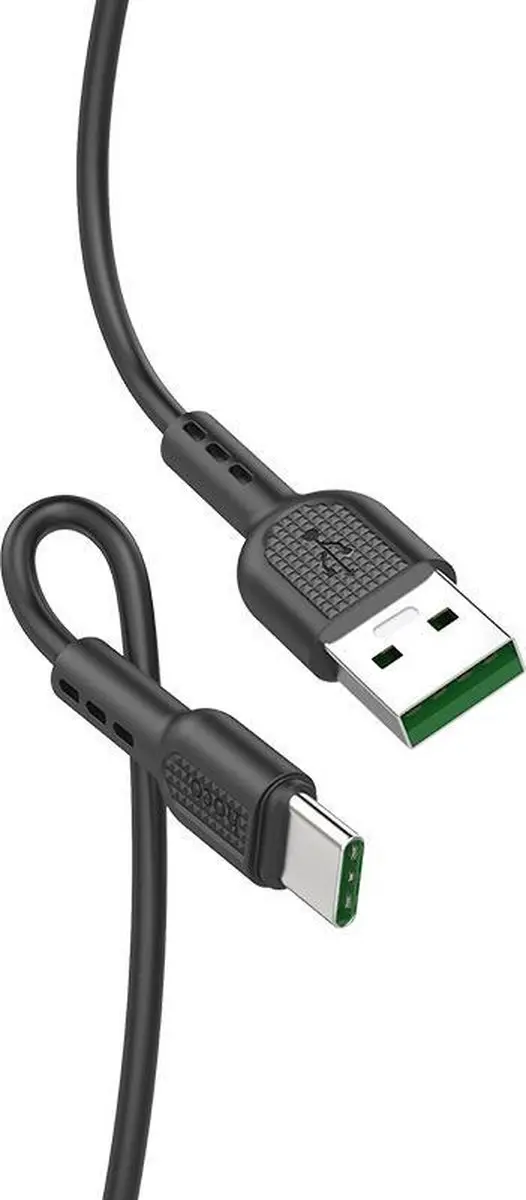 Hoco X33 Surge USB naar USB-C Kabel 5A - 1m - Zwart
