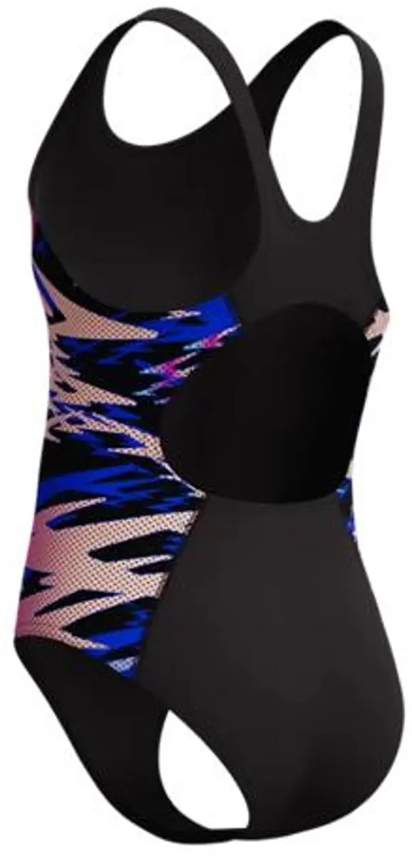 Speedo Hyperboom Splice Muscleback Meisjes Badpak 140 - Zwart/Roze