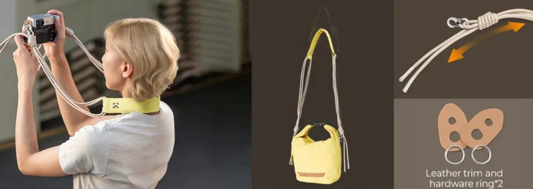 K&F Concept Urban Wander Sling U11 5L Fototas - Geel