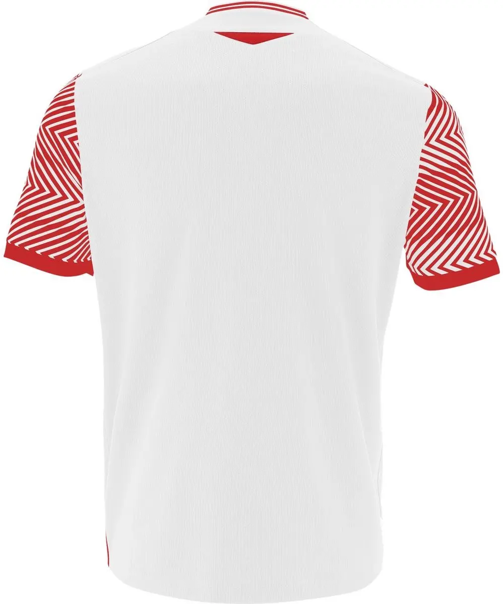 Macron Tureis Heren Shirt Korte Mouw - XL - Wit/Rood