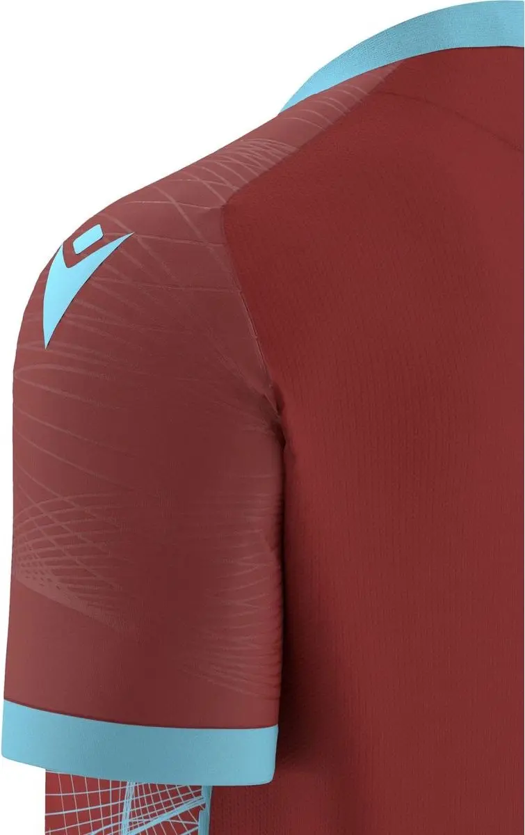 Macron Wyvern Eco Shirt Korte Mouw Heren - Bordeaux/Blauw XXL