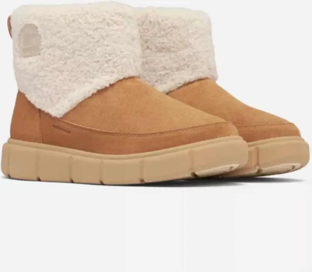 Sorel Womens Explorer III Slip-On Cozy - 38 - Tawny Buff/Sea