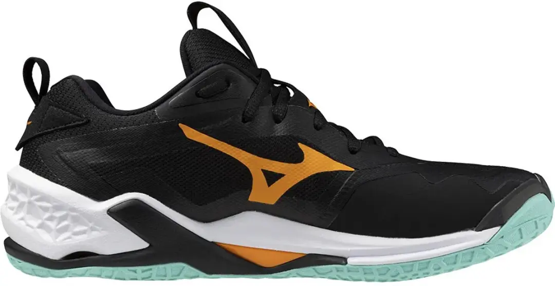 Mizuno Wave Stealth Neo 2 Sportschoenen - 38.5 - Zwart/Tangelo/IJs Groen