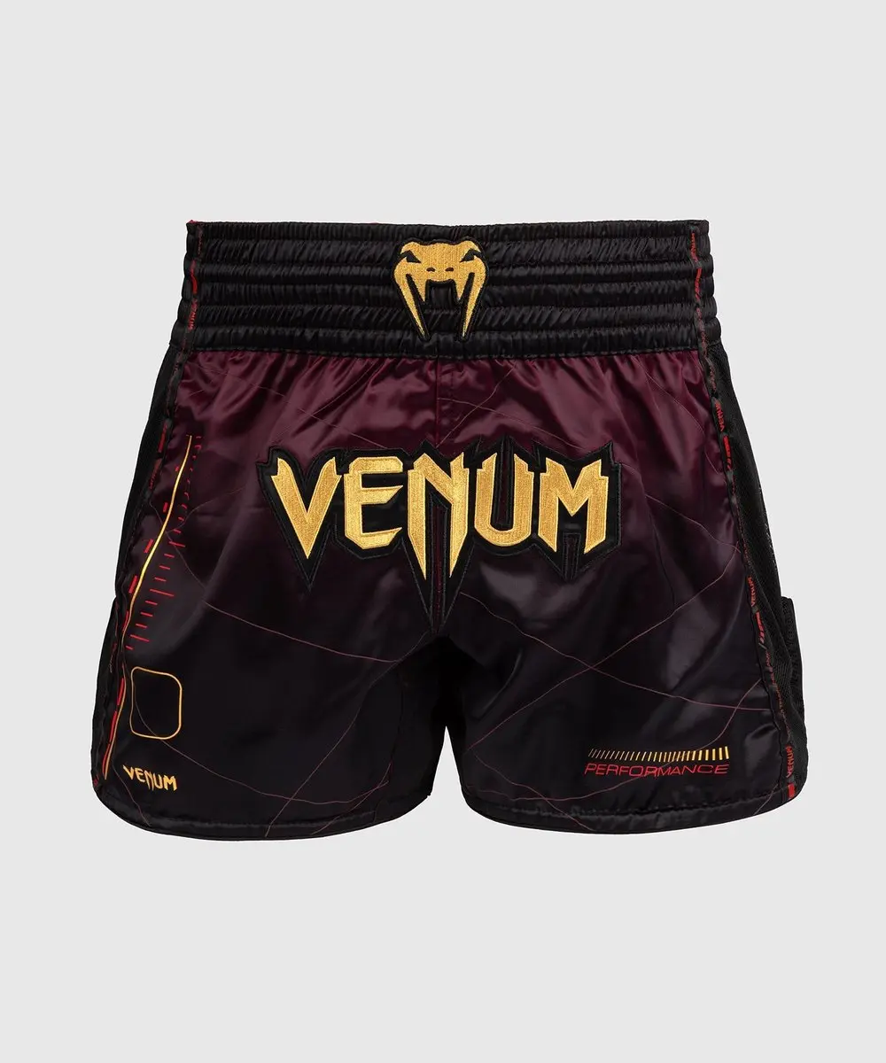 Venum Tactical XT Muay Thai Shorts XS - Bordeaux/Zwart/Goud