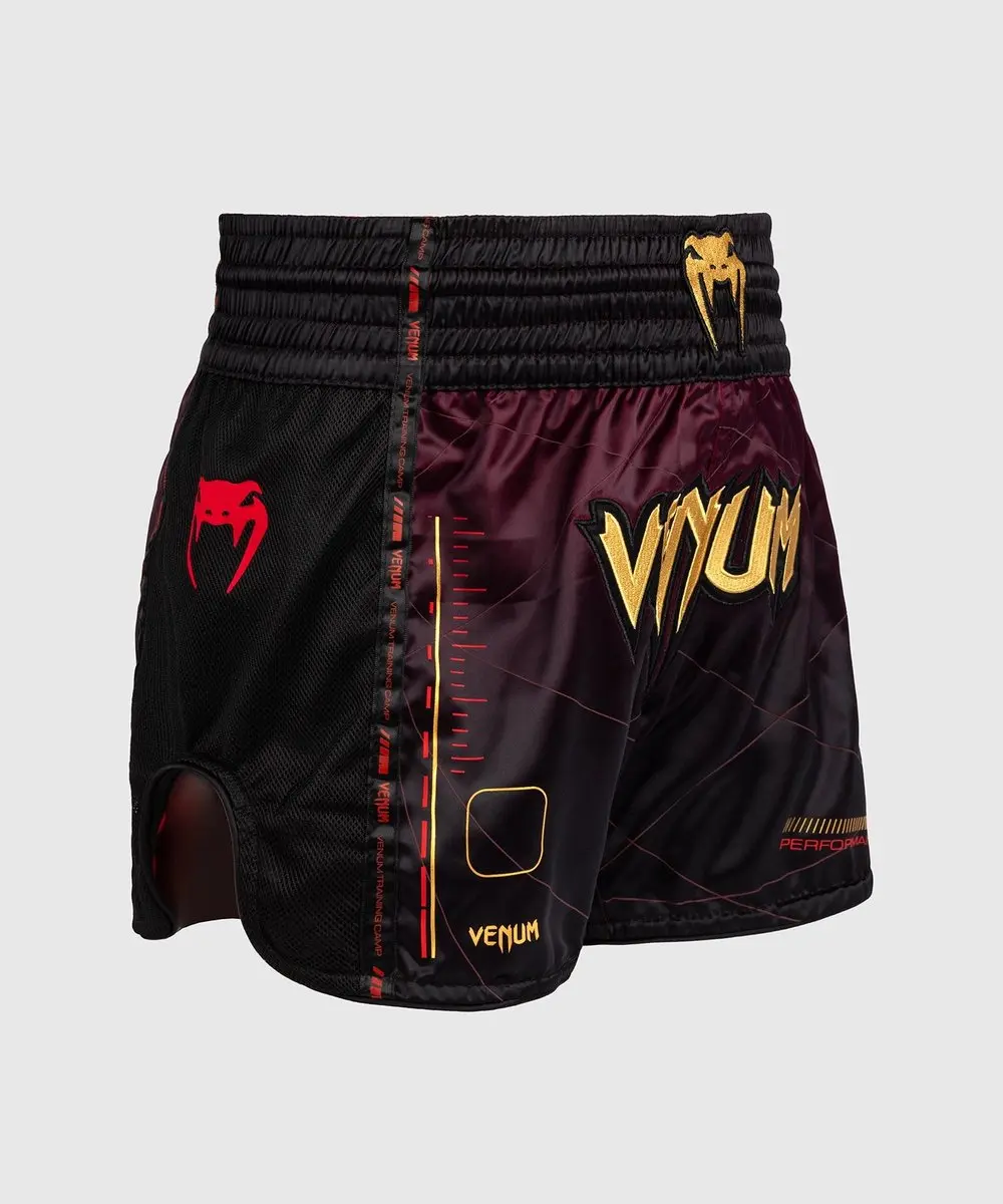 Venum Tactical XT Muay Thai Shorts XS - Bordeaux/Zwart/Goud