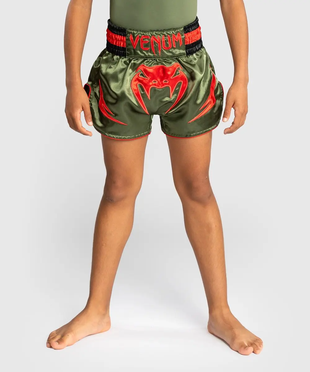 Venum Inferno Kids Kickboks/Muay Thai Shorts 128 - Legergroen Oranje