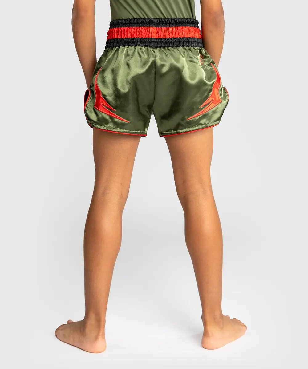 Venum Inferno Kids Kickboks/Muay Thai Shorts 128 - Legergroen Oranje