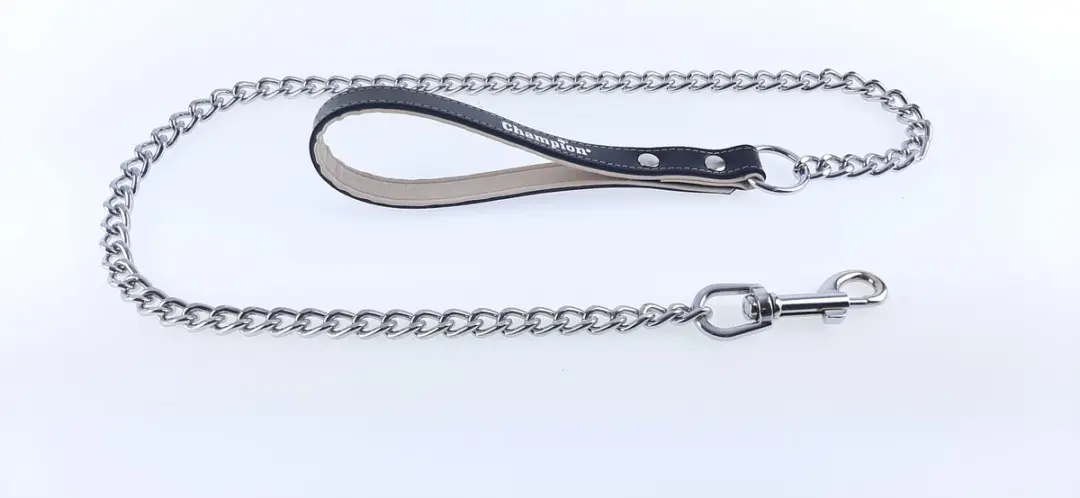 Champion Hondenriem Ketting 110cm - Zilver/Zwart