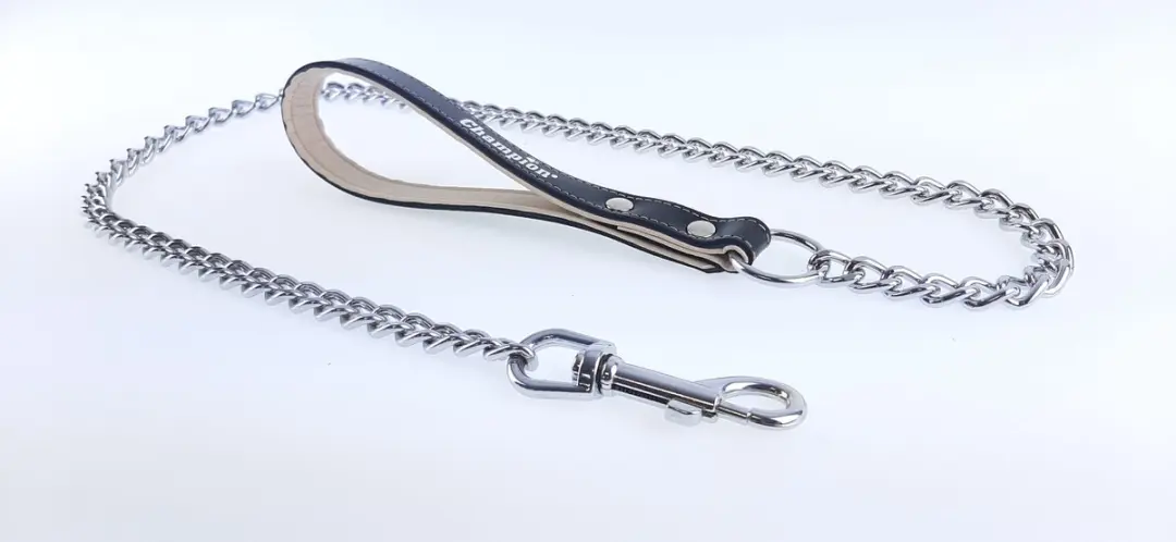 Champion Hondenriem Ketting 110cm - Zilver/Zwart
