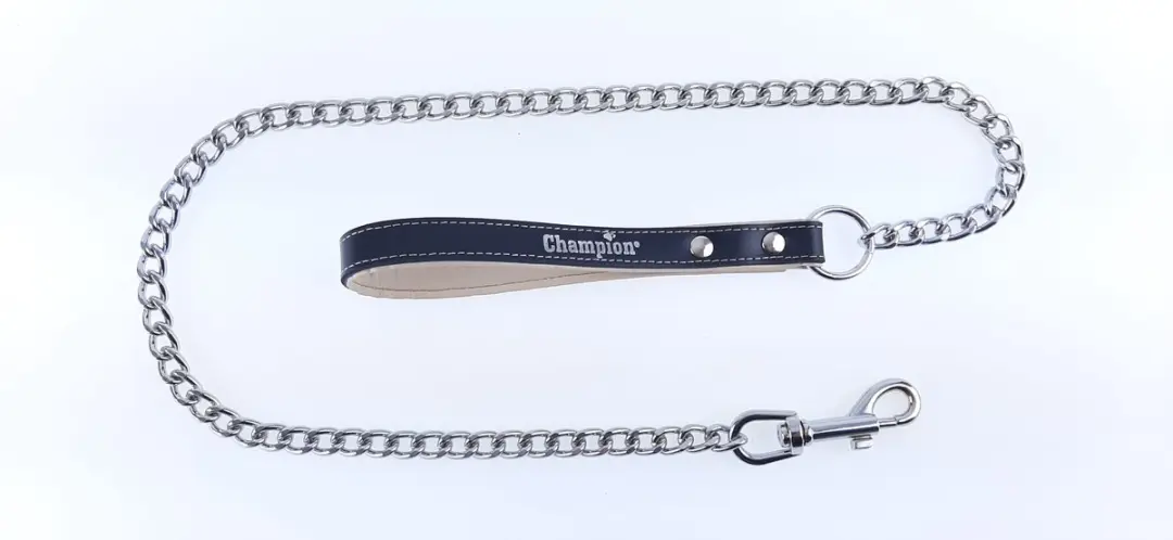 Champion Hondenriem Ketting 110cm - Zilver/Zwart