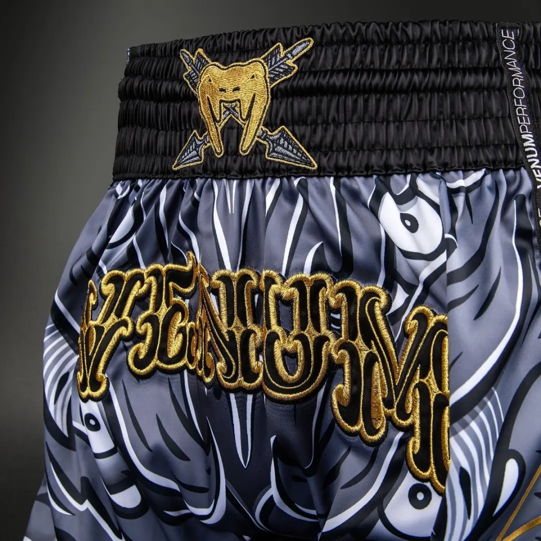 Venum Wolf Atak Muay Thai Short M - Zwart/Grijs