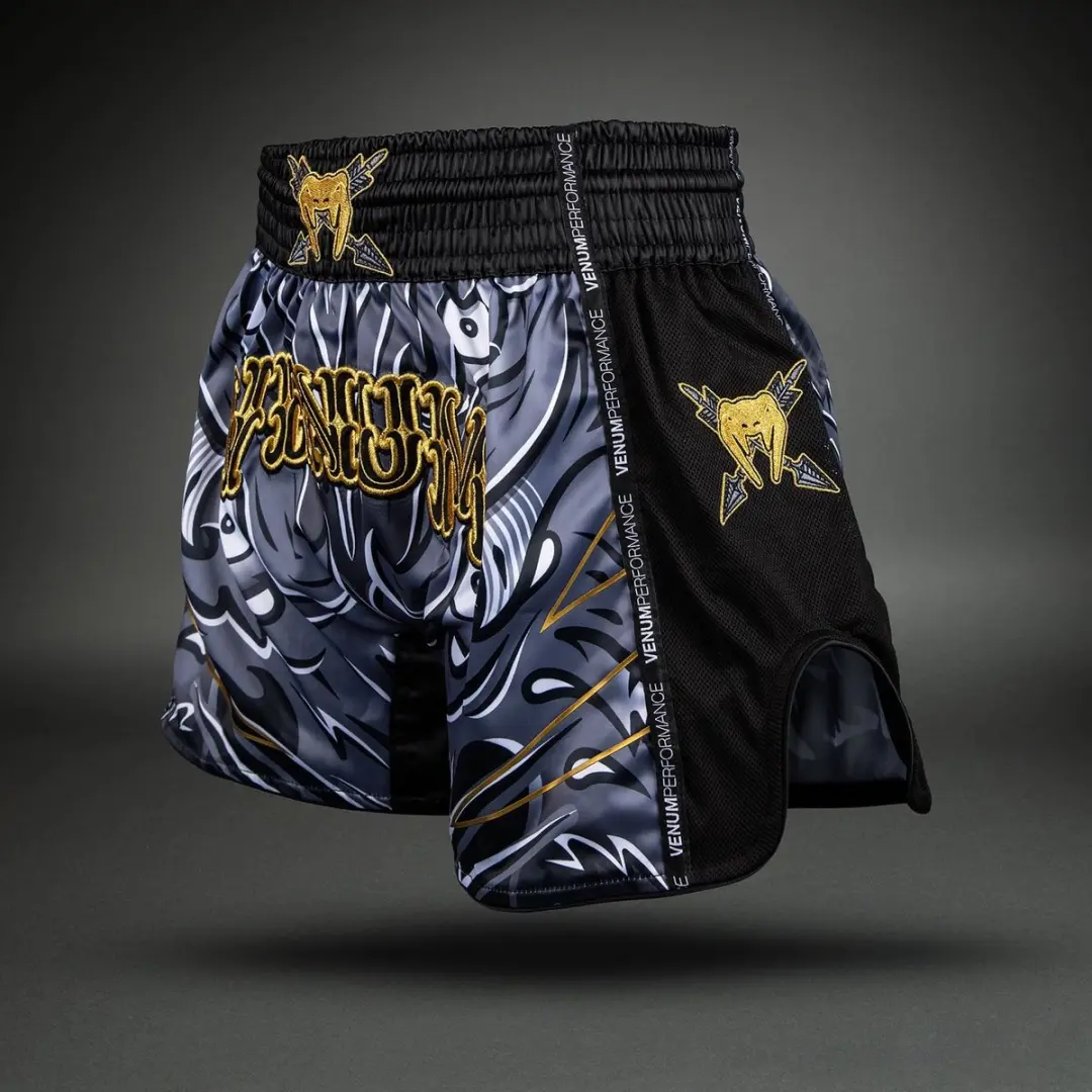 Venum Wolf Atak Muay Thai Short M - Zwart/Grijs