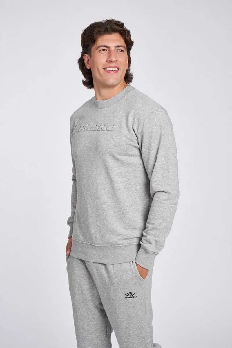 Umbro Embossed Logo Sweatshirt - Grijs Marl S