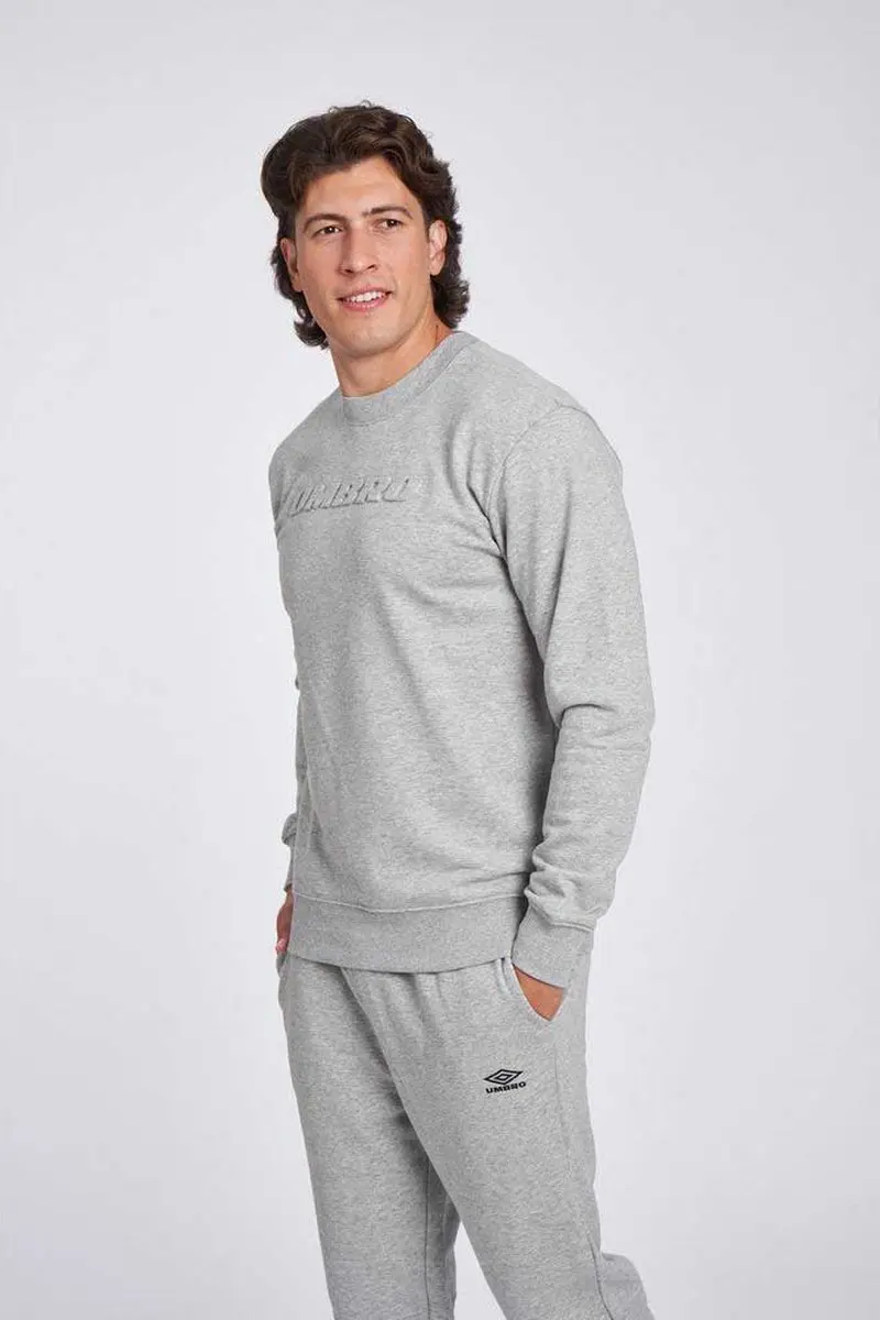 Umbro Embossed Logo Sweatshirt - Grijs Marl S