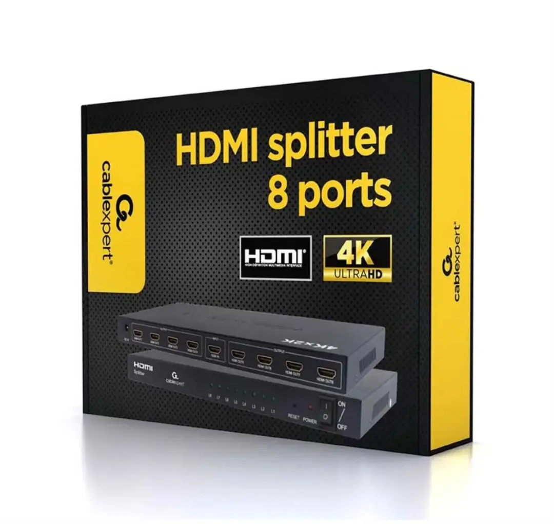 Gembird HDMI Splitter 8 Poorten 4K30 - Zwart