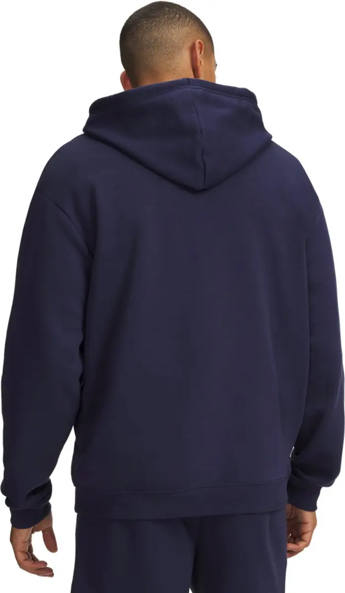 Under Armour UA Rival Flc Hoodie Heren - M - Donkerblauw/Wit