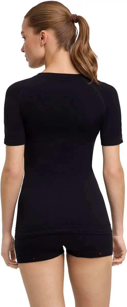 Falke Wool-Tech Light V-hals Shirt Dames - XL - Zwart
