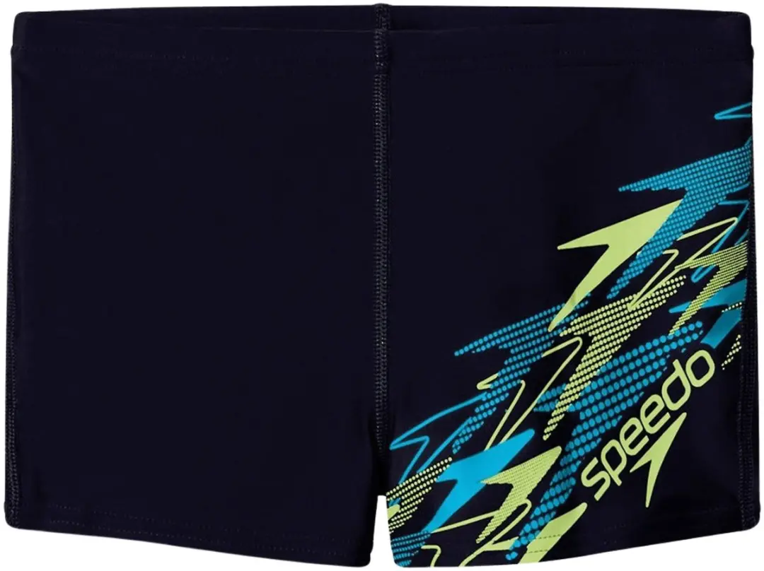 Speedo Medley Logo Aquashort Jongens 128 - Zwart/Groen