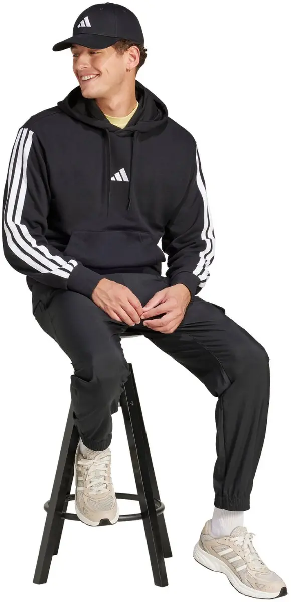 adidas Essentials 3 Stripes French Terry Sweater Heren - Zwart XXL