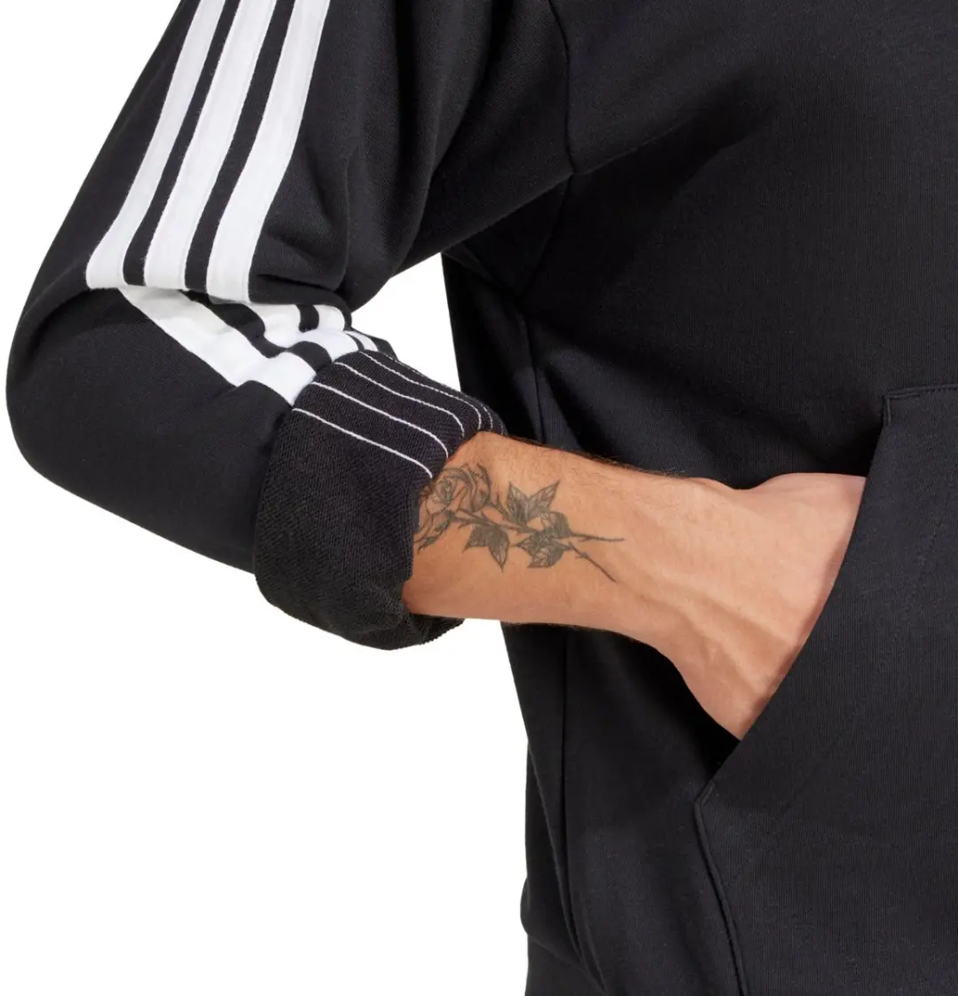 adidas Essentials 3 Stripes French Terry Sweater Heren - Zwart XXL