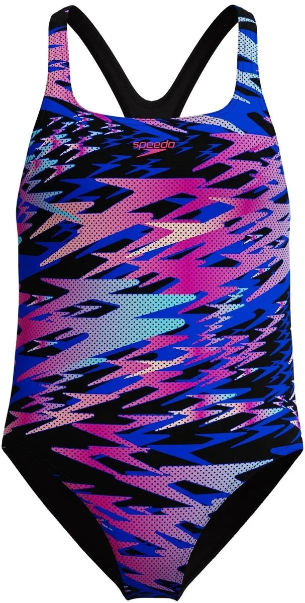 Speedo Hyperboom Medalist Meisjes Sportbadpak - Zwart/Roze
