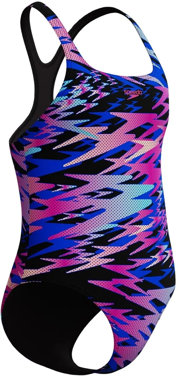 Speedo Hyperboom Medalist Meisjes Sportbadpak - Zwart/Roze
