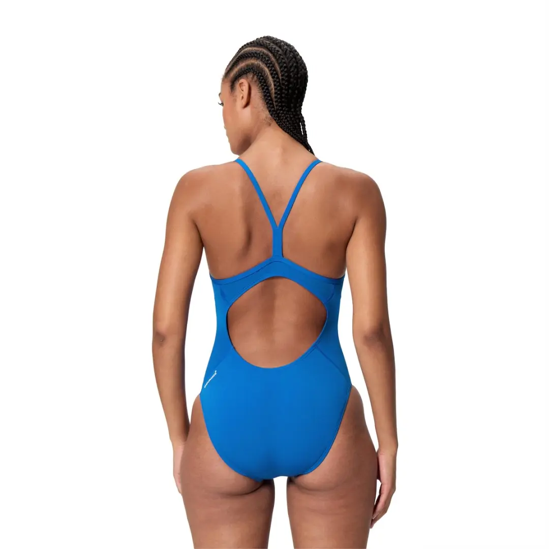 Speedo Dames Badpak Endurance+ Thin Strap - Blauw/Wit