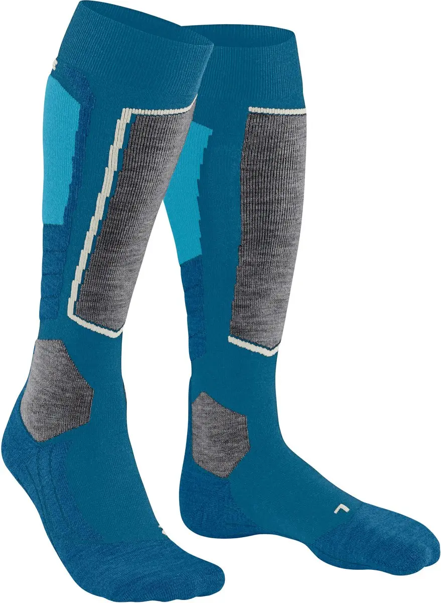 Falke SK2 Warm Dik Wol Skisokken - Ocean - Maat 44/45