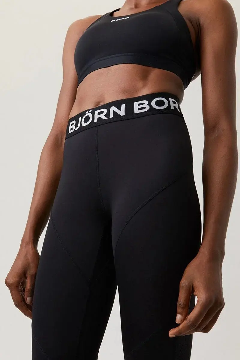 Björn Borg Dames Regular Block Tights 38 - Wit/Zwart
