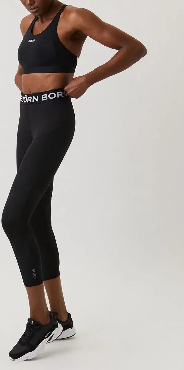Björn Borg Dames Regular Block Tights 38 - Wit/Zwart