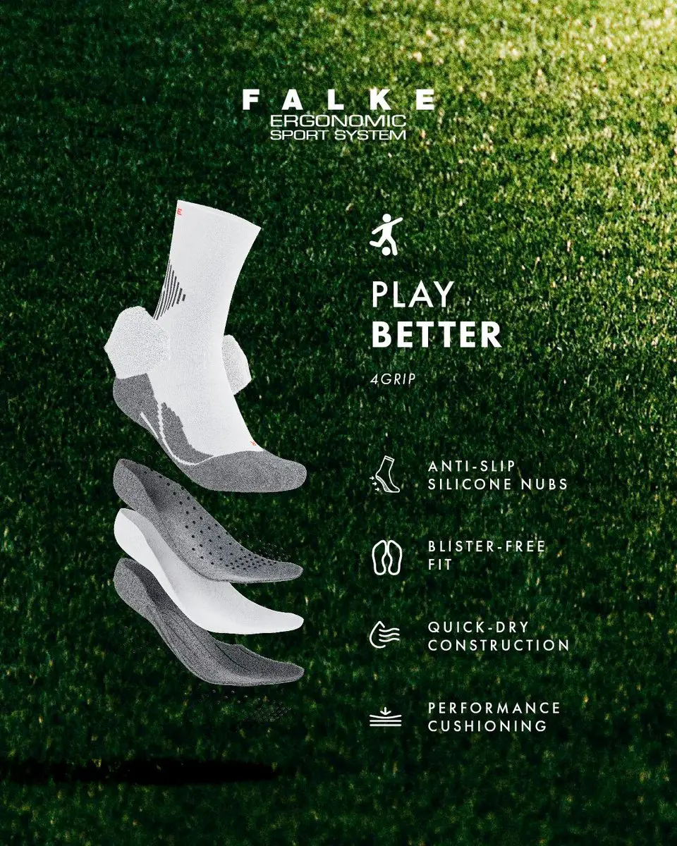 Falke 4Grip Sokken - Unisex - 42/43 - Zwart